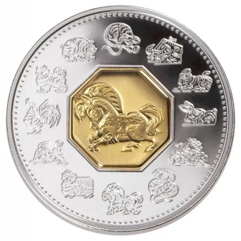 2002 Canadian $15 Chinese Lunar Calendar: Year of the Horse